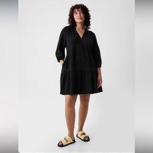 GUC size XL gap crinkle gauze tiered mini dress.